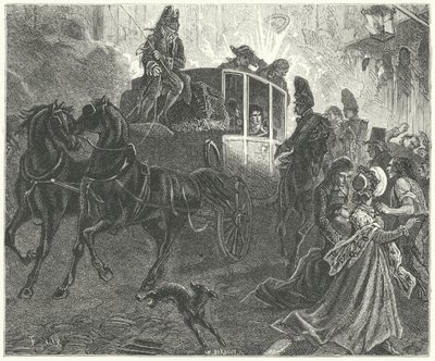 Intento de asesinato contra Napoleón, París de Frederic Theodore (after) Lix