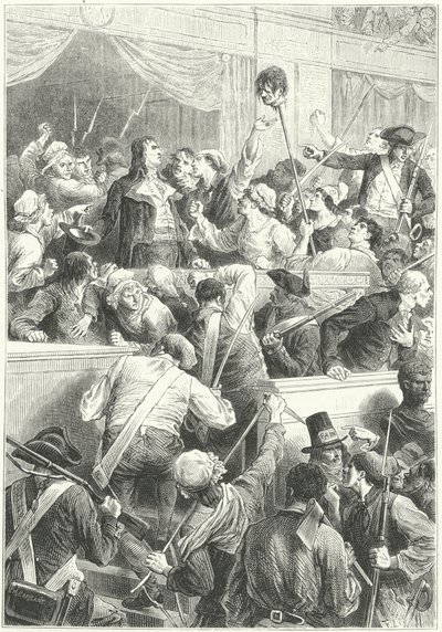 Insurrección del 1er Año Prairial III, París, 20 de mayo de 1795 (grabado) de Frederic Theodore (after) Lix