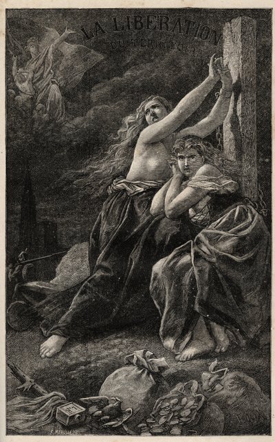 La liberación del territorio - Alsacia y Lorena - grabado por Frédéric Théodore Lix en 