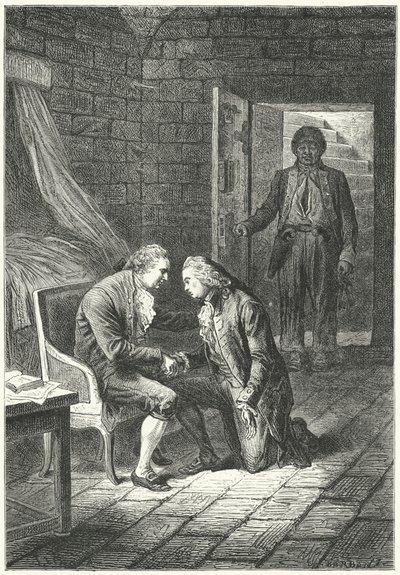 Luis XVI de Francia recibiendo la noticia de su condena por traición de su abogado, Malesherbes de Frederic Theodore (after) Lix