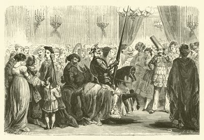 Baile de máscaras del Gran Mundo: entrada de Don Quijote de Frederic Theodore (after) Lix