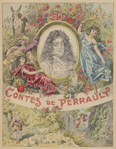 Ilustración de la portada para Les Contes de Perrault de Frederic Theodore (after) Lix