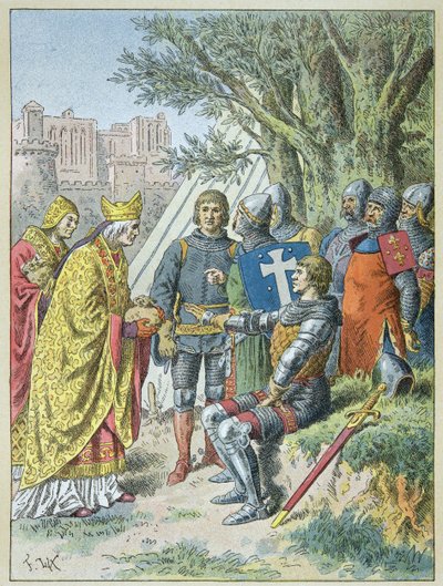 Bertrand Du Guesclin recibió el rencor que buscaba mantener en Aviñón de Frederic Theodore Lix