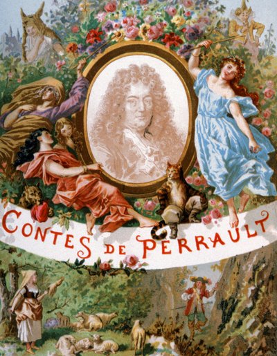 Charles Perrault y los personajes de sus cuentos, principios del siglo XX (ilustración) de Frederic Theodore Lix