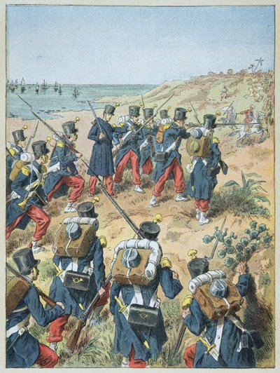 Desembarco de los franceses en Argelia, 14 de junio de Frederic Theodore Lix