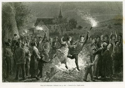 Fuego de San Juan en Sulzbach. Ilustración de la historia A travers l