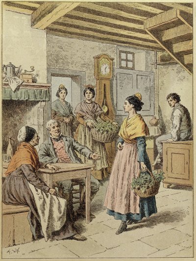 Interior de una granja en Provenza, 1901 de Frederic Theodore Lix