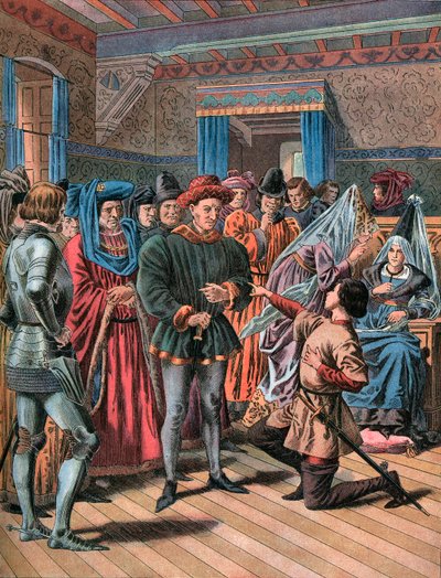 Juana de Arco en Chinon el 23 de febrero de 1429. de Frederic Theodore Lix