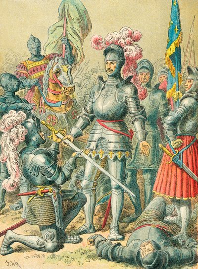 El rey Francisco I en la batalla de Pavía de Frederic Theodore Lix