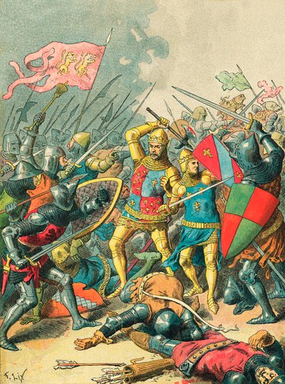 El Rey Juan en la batalla de Poitiers de Frederic Theodore Lix