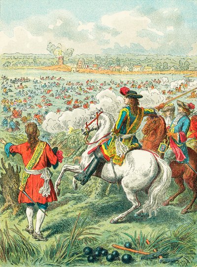 El rey Luis XIV cruzando el Rin de Frederic Theodore Lix