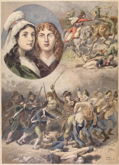 Las heroínas francesas, Félicité y Théophile de Fernig en 1792, de 