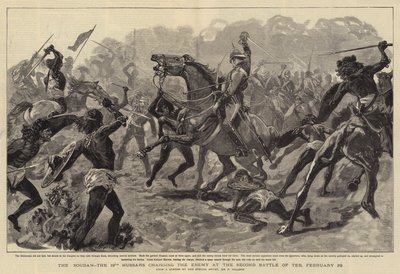El Sudán, los 19º Húsares cargando contra el enemigo en la Segunda Batalla de Teb, 29 de febrero de Frederic Villiers