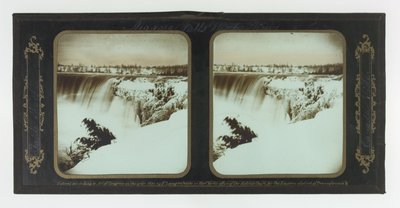 Vistas de invierno de las Cataratas del Niágara, Table Rock, lado canadiense de Frederic and William Langenheim