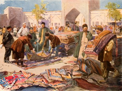 Una feria de alfombras en Astracán de Frederic de Haenen