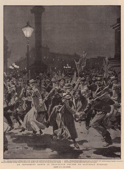 Un Baile Improvisado en Trafalgar Square el Sábado por la Noche de Frederic de Haenen