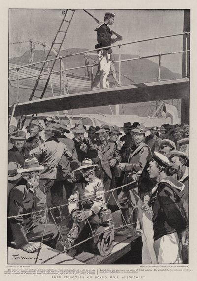 Prisioneros Bóers a Bordo del H.M.S. Penelope de Frederic de Haenen