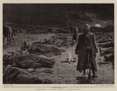 Campaña en Sudáfrica, un vivac nocturno de Frederic de Haenen