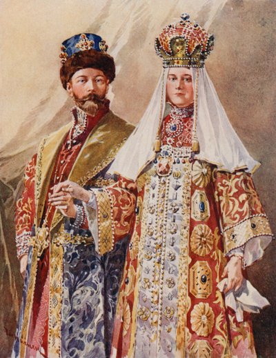 Emperador y Emperatriz con vestimenta antigua de Frederic de Haenen