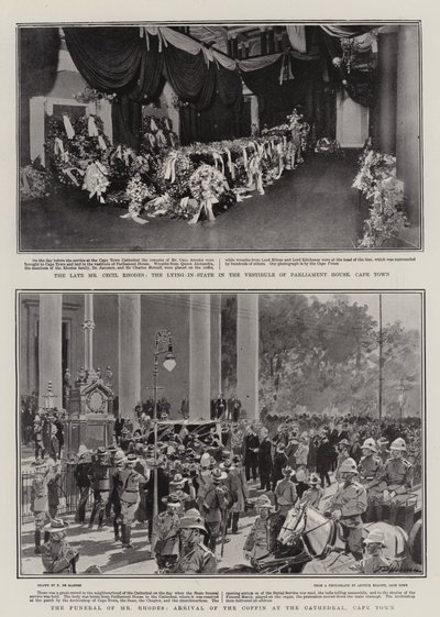 Funeral de Cecil Rhodes de Frederic de Haenen