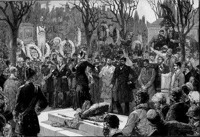 Funeral de Louis Auguste (Louis-Auguste) Blanqui (1805-1881), 6 de enero de Frederic de Haenen