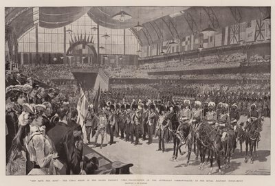 Dios salve al rey, la escena final en el gran desfile, la inauguración de la Commonwealth australiana, en el torneo militar real de Frederic de Haenen