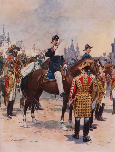 Heraldo anunciando la coronación del emperador de Frederic de Haenen