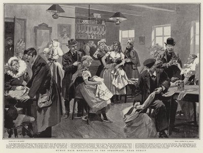 Comerciantes de cabello humano en el Spreewald, cerca de Berlín de Frederic de Haenen