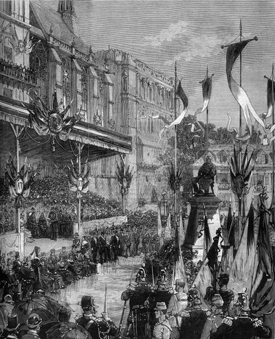 Inauguración de la estatua de Adolphe Thiers (1797-1877) en la Place Thiers de Saint-Germain-en-Laye, 19 de septiembre de Frederic de Haenen