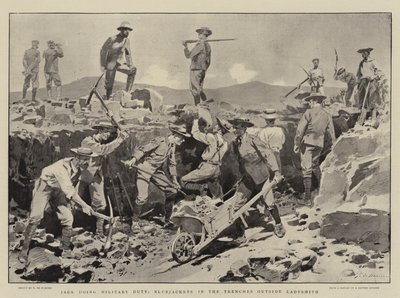 Jack haciendo servicio militar, marineros en las trincheras fuera de Ladysmith de Frederic de Haenen
