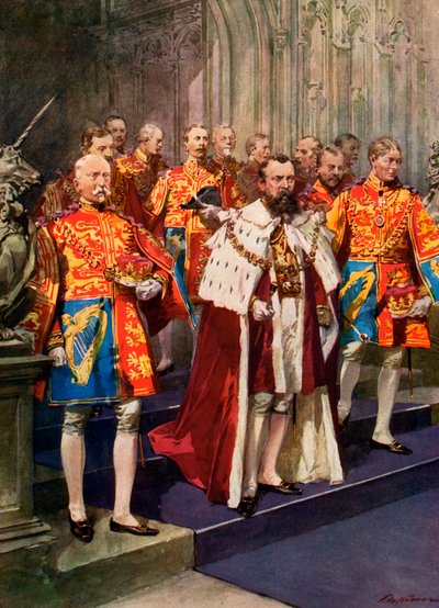 Oficiales del Colegio de Heraldos, ceremonia de coronación de Frederic de Haenen