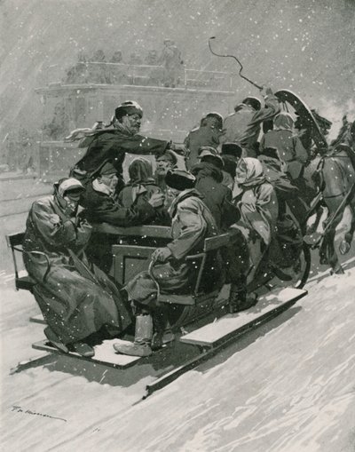Trineo público, tarifa de medio penique de Frederic de Haenen