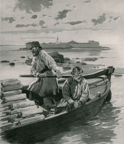 Fortaleza de Schlusselburg, en el lago Ladoga de Frederic de Haenen