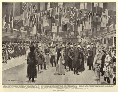 La llegada a Paddington, un saludo de la Princesa de Gales de Frederic de Haenen