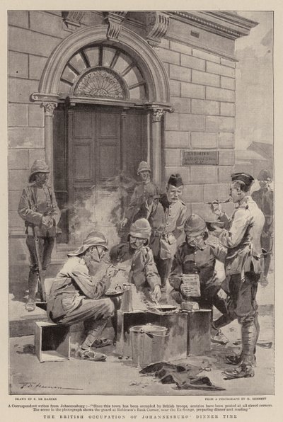 La Ocupación Británica de Johannesburgo, Hora de la Cena de Frederic de Haenen