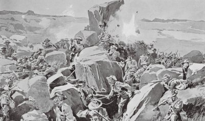 Voluntarios imperiales de la ciudad en acción (litografía) de Frederic de Haenen