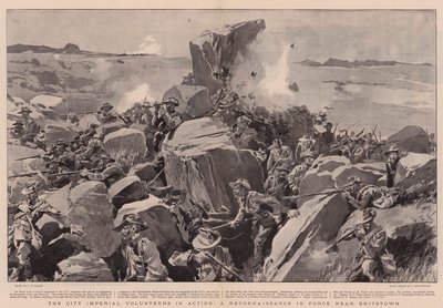Los Voluntarios Imperiales de la Ciudad en Acción, un Reconocimiento en Fuerza cerca de Britstown de Frederic de Haenen