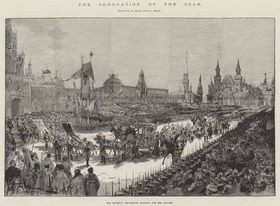 La Coronación del Zar, la Procesión Imperial cruzando la Plaza Roja de Frederic de Haenen