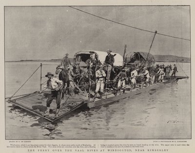 El ferry sobre el río Vaal en Windsorton, cerca de Kimberley de Frederic de Haenen