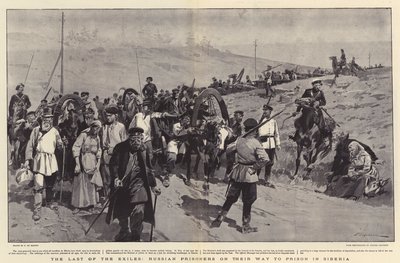 El último de los exiliados, prisioneros rusos en su camino a la prisión en Siberia de Frederic de Haenen