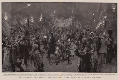 El Alivio de Ladysmith, Escena Extraordinaria de Entusiasmo en Pall Mall de Frederic de Haenen