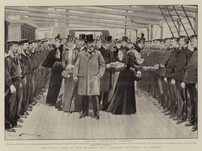 La visita real al barco hospital Princesa de Gales en Tilbury de Frederic de Haenen