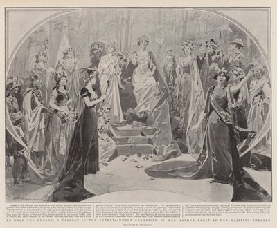 Para ayudar a los guardias, un cuadro en el entretenimiento organizado por la Sra. Arthur Paget en el teatro de su Majestad de Frederic de Haenen