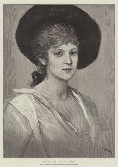 Estudio de una Cabeza de Frederich August Kaulbach