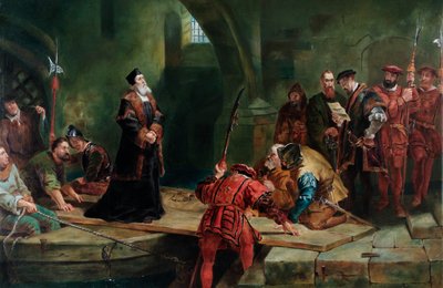 Thomas Cranmer en la Puerta de los Traidores de Frederick (after) Goodall