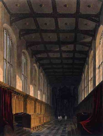 Interior de la Capilla del Trinity College, Cambridge, de 