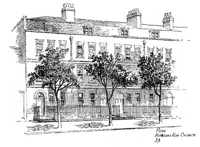 Alexander Pope, Mawsons Row, Chiswick, Londres, 1912 de Frederick Adcock