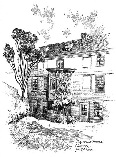 Casa de Hogarth, Chiswick, 1912 de Frederick Adcock