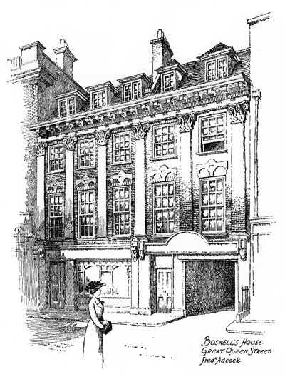 Casa de James Boswell, Great Queen Street, Covent Garden, Londres, 1912 de Frederick Adcock