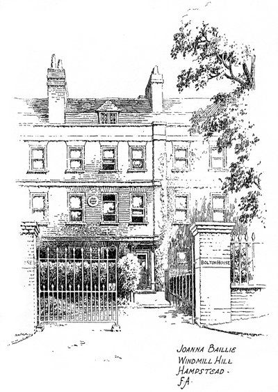 Casa de Joanna Baillie, Windmill Hill, Hampstead, Londres, 1912 de Frederick Adcock